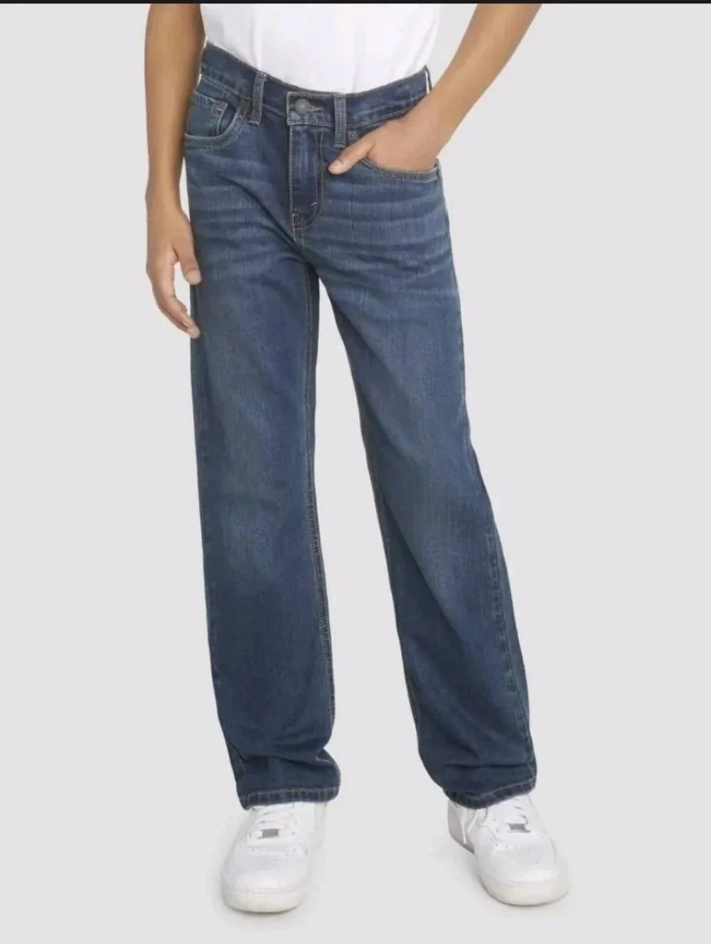 Levis 514 Boys Jeans Medium Blue Wash Size 18 Regular 29x31 Straight Leg Nwt